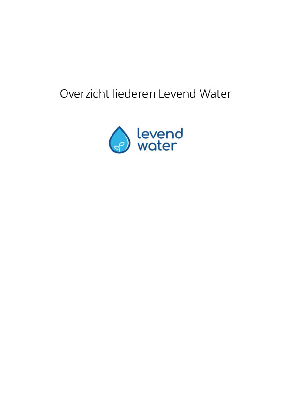 <p>Liederenoverzicht</p>